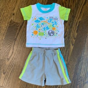 Outer Space Themed Baby Outfit - 3-6mo
